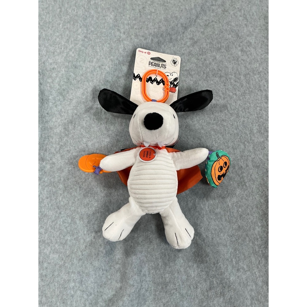 Peanuts Snoopy Halloween Vampire Baby Activity Toy Crinkle Jingle Teether NWT